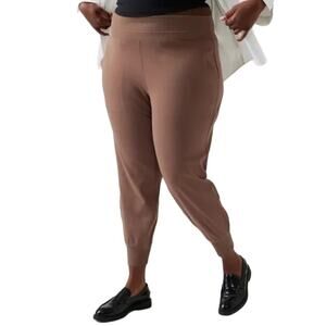 Athleta Venice Jogger Pants High Rise Rustic Beige Women Plus 3X